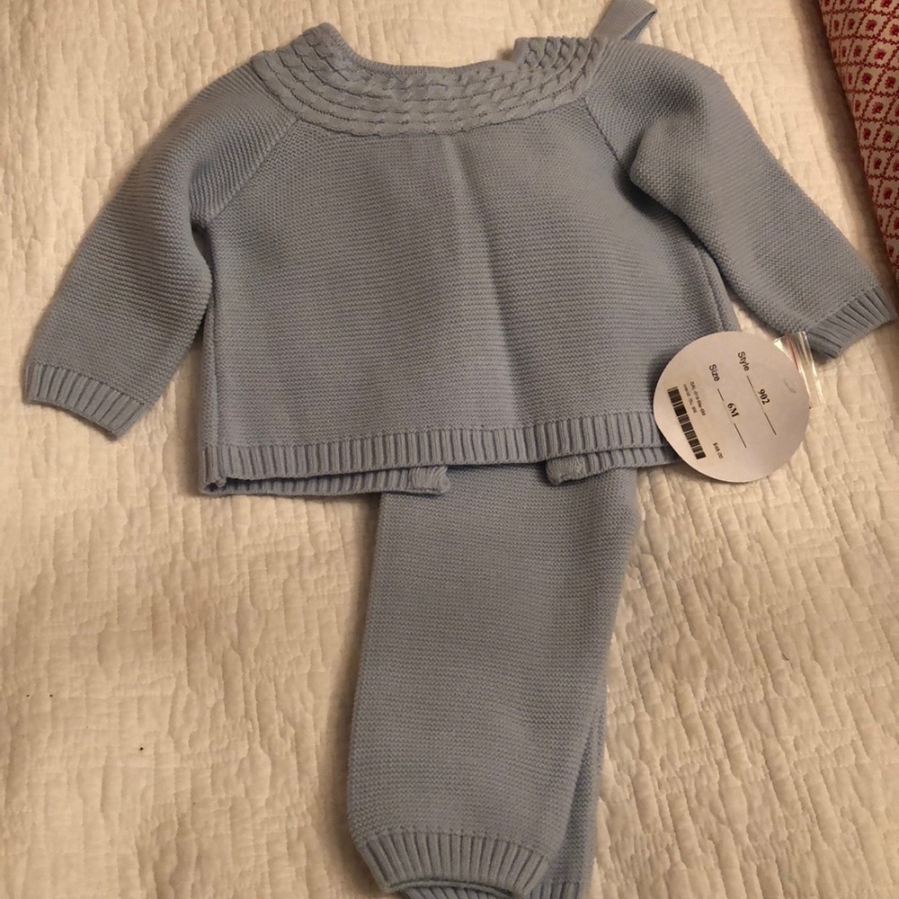 Baby blue two piece outfit